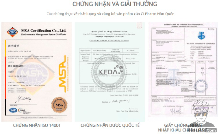 giấy chứng nhận tem vinix